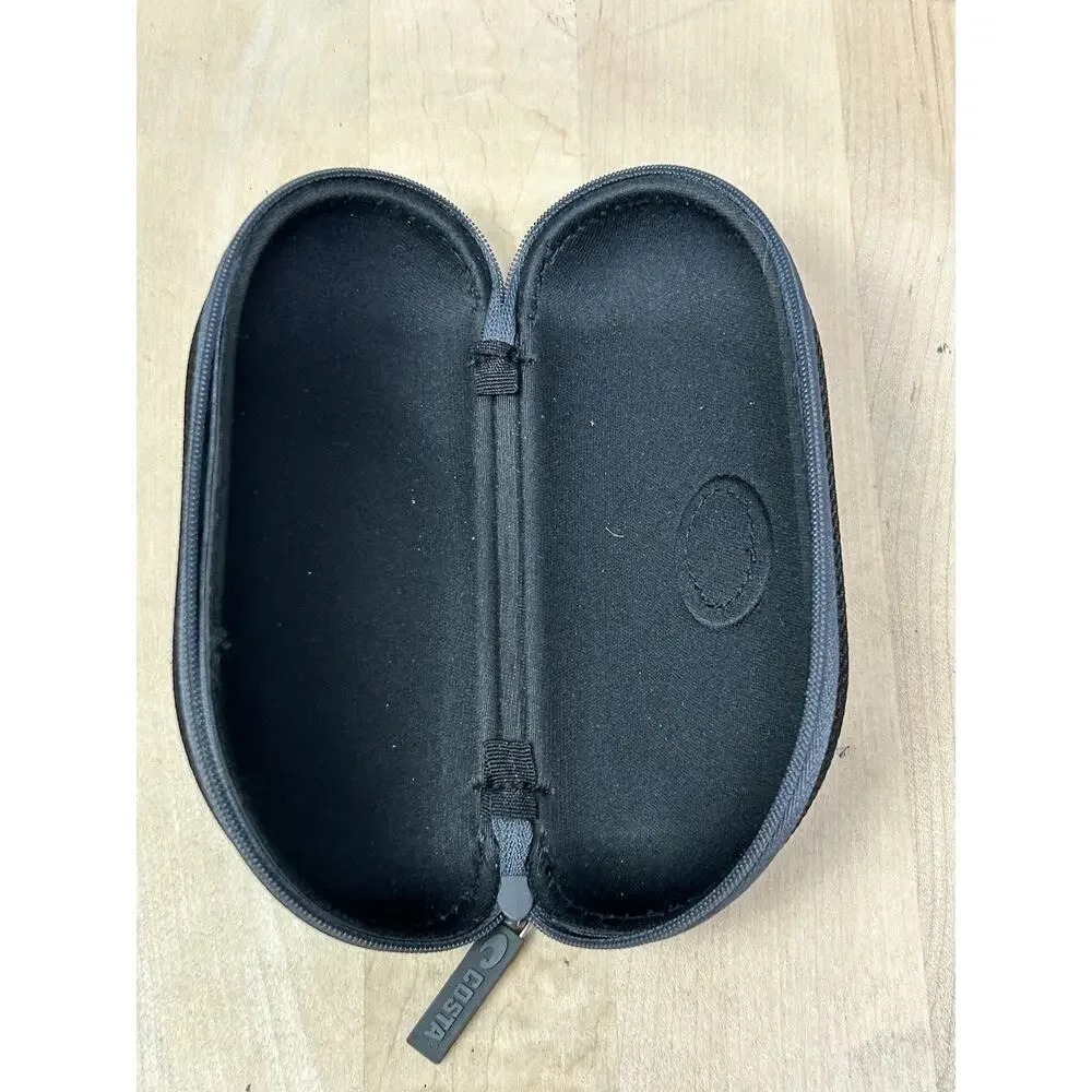 Costa Del Mar‎ Sunglasses Case Zip-up Hard Clamshell Holder Black Gray